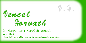 vencel horvath business card
